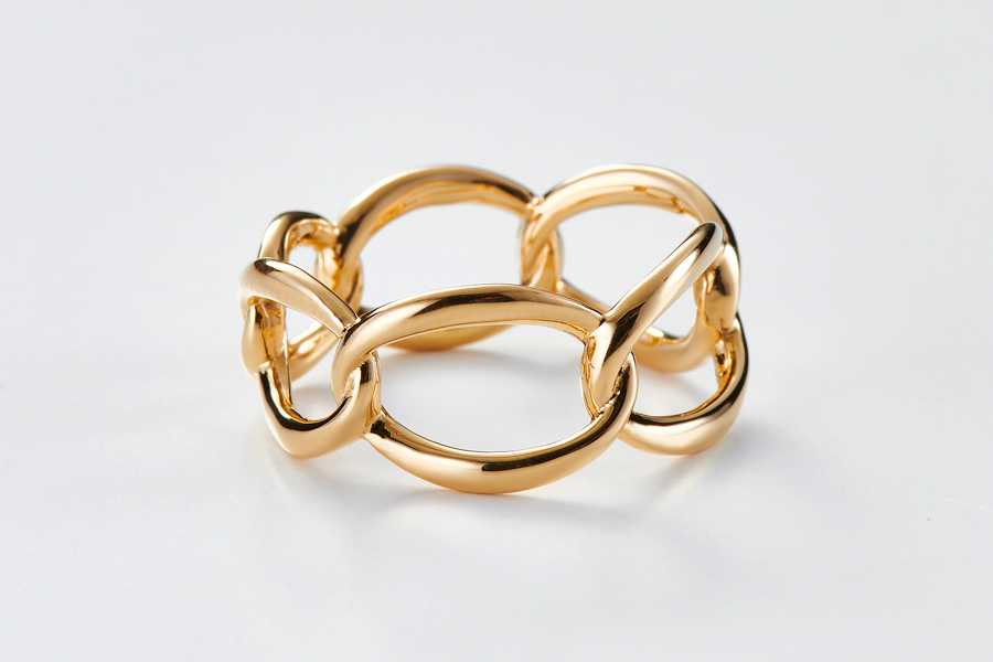 Link ring - リンク リング / K10YG or K18YG - イエローゴールド リング ｜ Kiriha Jewelry