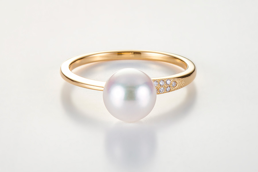 Swallow large pearl stack ring1
