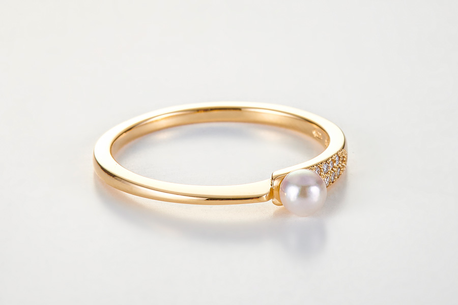 Swallow small pearl stack ring3