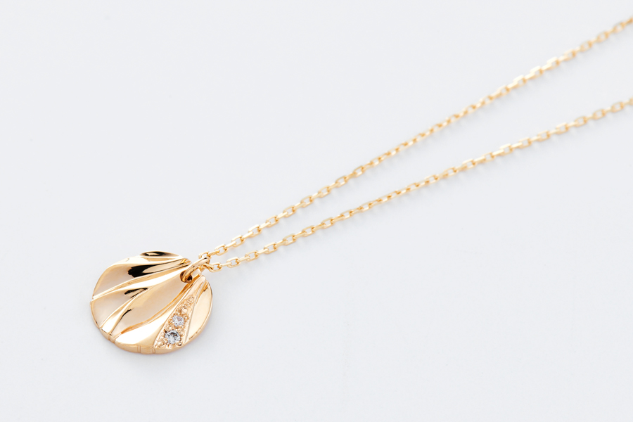 Vein diamond necklace - ヴェイン ダイヤモンドネックレス / K10YG or K18YG - イエローゴールド